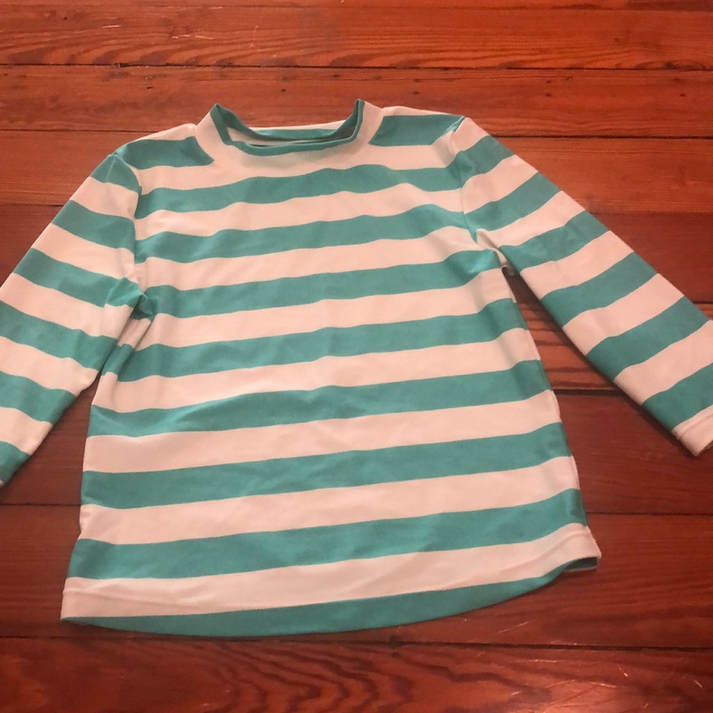 Girls bathing suit top/rash guard 3/4 length sleev